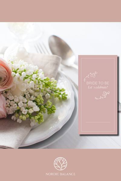 10 stk | Bordkort til Bride to be | Let`s celebrate | Rosa | 6,4